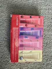 Laneige 4-Piece Mini Lip Glowy Balm Set~NIB Berry, Gummy Bear,candy & Vanilla
