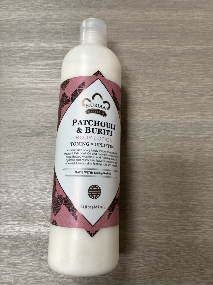 Nubian Heritage Patchouli & Buriti Body Lotion Toning & Uplifting 13floz 384ml