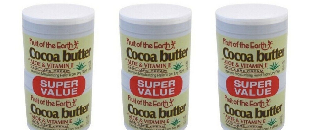 BL Fruit Of The Earth Bogo Cream Cocoa Butter 4 oz Jar – THREE PACK