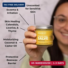 Ora&rsquo;s Amazing Herbal Touchy Skin Salve, Eczema Cream for Kids and Adults, Natura