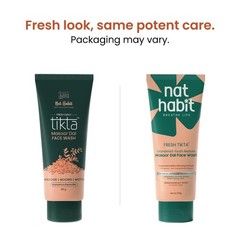 Nat Habit Masoor Dal Face Wash, Fresh Daily Tikta For Men & Women, Skin Brighten