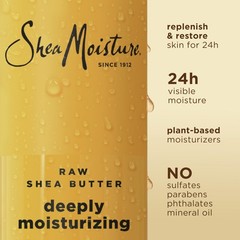 SheaMoisture Raw Shea Butter Body Wash Moisturize 18 Fl Oz (Pack of 1), White
