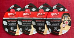 Lot of 4 Yes To Tomatoes Detoxifying Charcoal Peel Off Mask Single Use Facial
