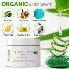 Organic Aloe Vera Lotion – Face & Body Moisturizing Cream with Natural Aloe Vera