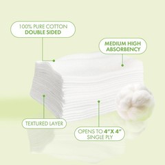 Intrinsics Petite 2×2 Cotton Squares (200 Count) | 200 Count (Pack of 1)