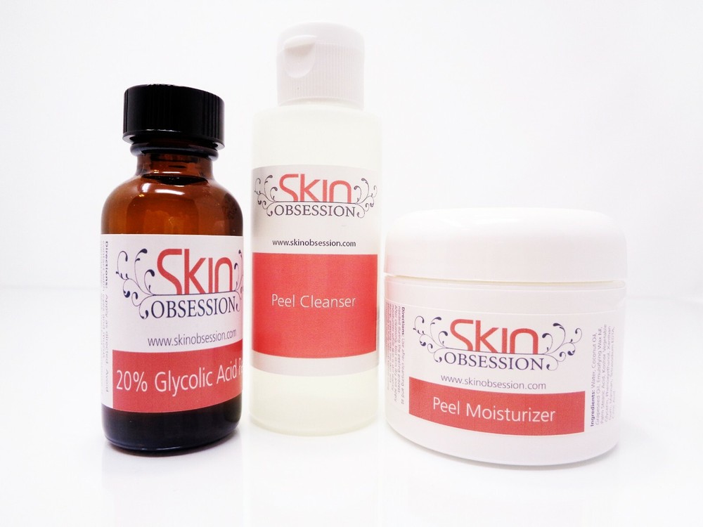 20% Glycolic Acid Peel Kit ~Reduces Scarring, Fine Lines, Acne & Age Spots