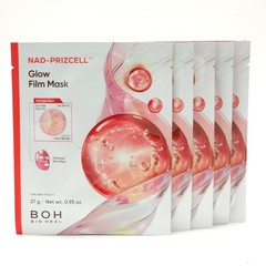 BIOHEAL BOH N-A-D PRIZCELL Glow Film Mask 27g x 5ea Hydrogel Sheet K-Beauty