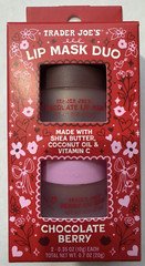 Trader Joe’s Valentine’s Lip Mask Duo Shea Butter Coconut Oil Chocolate Berry