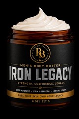 Raichal Beauty Iron Legacy Men&rsquo;s Body Butter Deep Moisture Firm & Refresh 8 oz