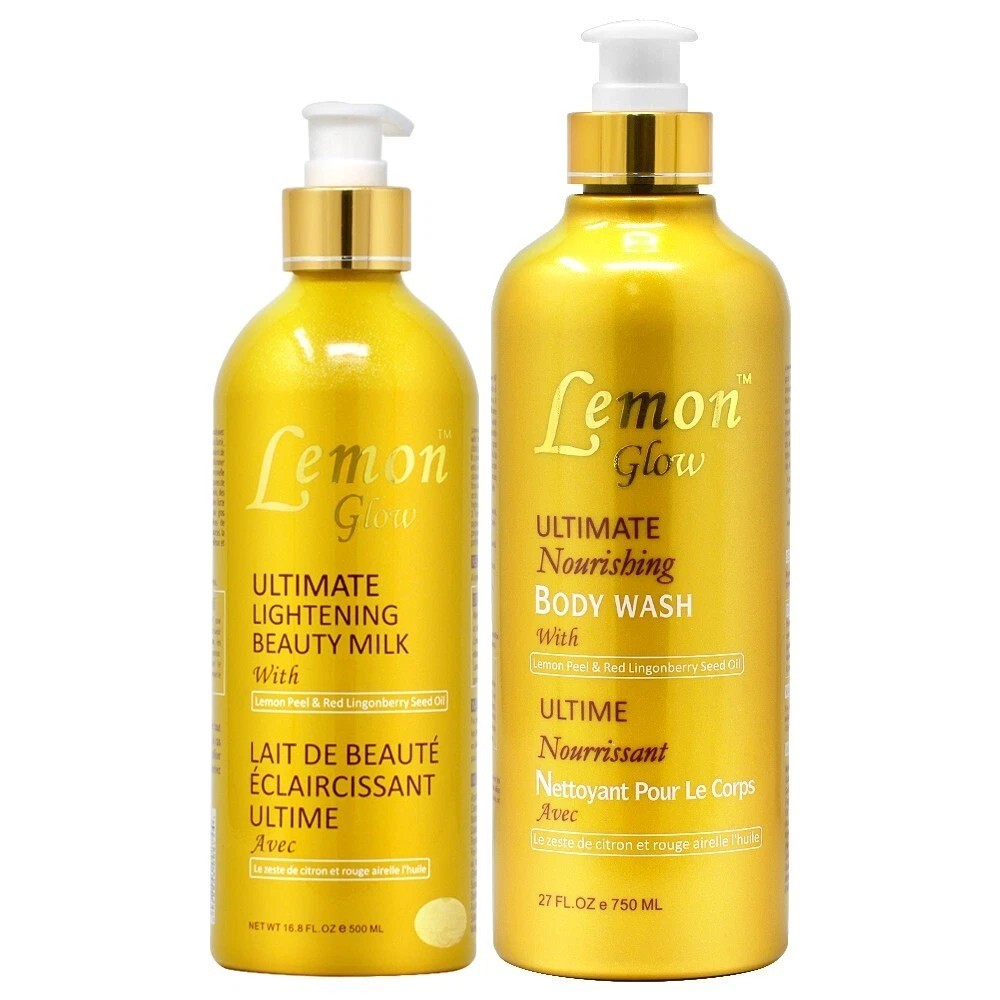 Lemon Glow Lotion 16.8oz + Body Wash 27oz