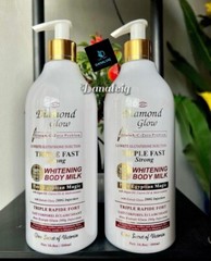 GCC DIAMOND GLOW WHITENING BODY MILK WITH Carrot Oil + VIT A,K,E 500mlx1 💯 %💪