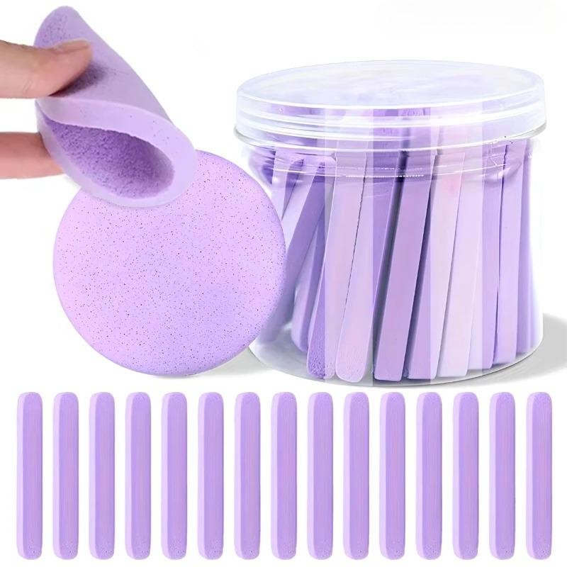 Compress Face Wash Puff Storage Box Facial Cleansing Sponge Round