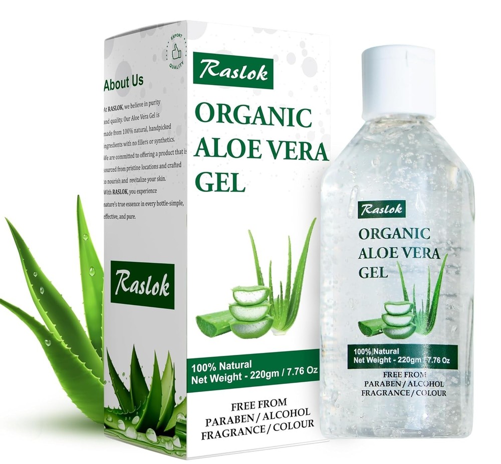 Aloe Vera Gel | 100% Pure Natural Aloe Gel for Moisturizing Face Skin & Hair