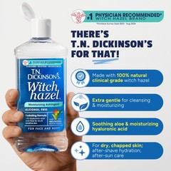 T.N. Dickinson&rsquo;s Witch Hazel Alcohol Free 16 Ounce (Pack of 1), Clear