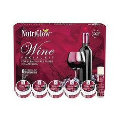 NutriGlow Wine Facial Kit with Red Grape Extracts – 6-Step Skincare 260g