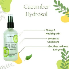 EcoBerry Cucumber Hydrosol Toning Facial Mist For All Skin Types 100ml q437