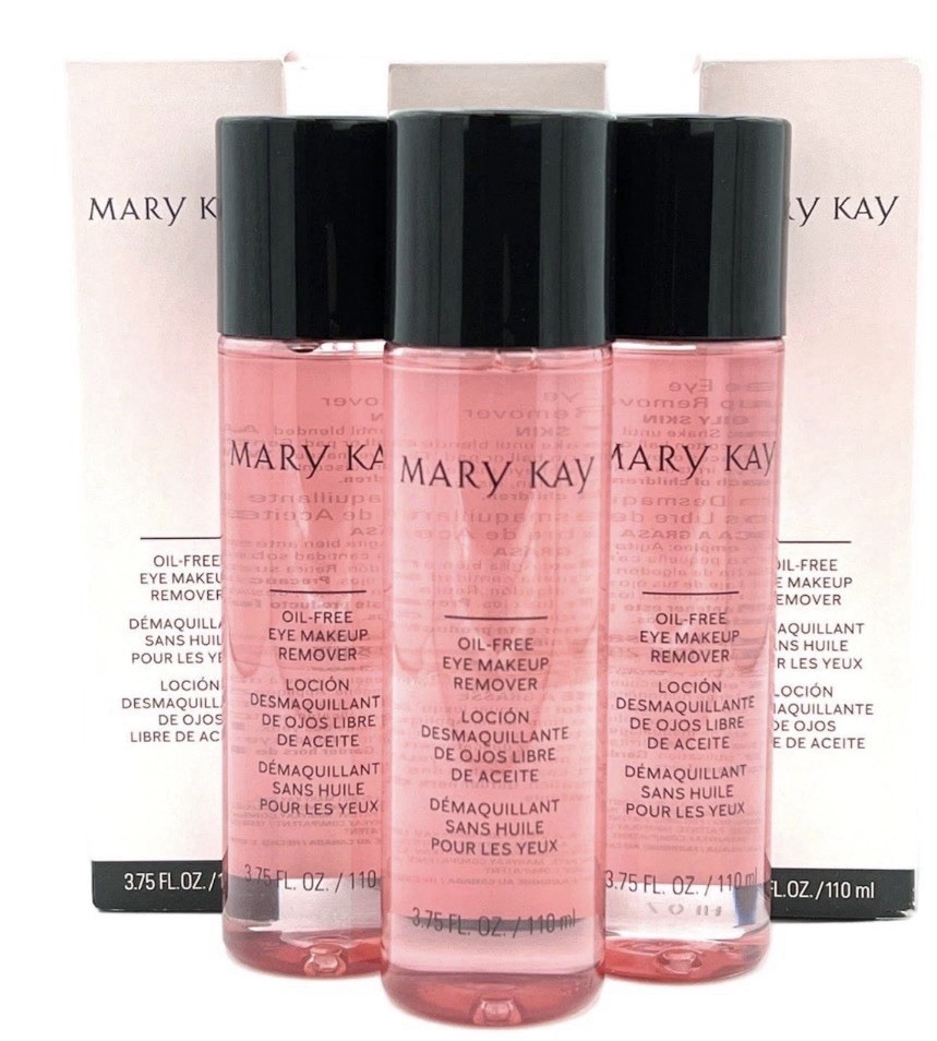 MARY KAY OIL-FREE EYE MAKEUP REMOVER~LOT OF 3~FULL SIZE~3.75 FL. OZ~110 ML~NIB!!