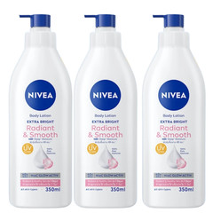 NIVEA Extra Bright Radiant & Smooth Body Lotion 3x350ml – FREE SHIPPING