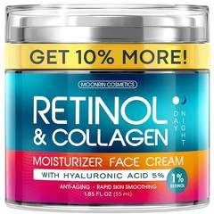 Retinol Cream for Face with Hyaluronic Acid Day Night Anti Aging Moisturizer for