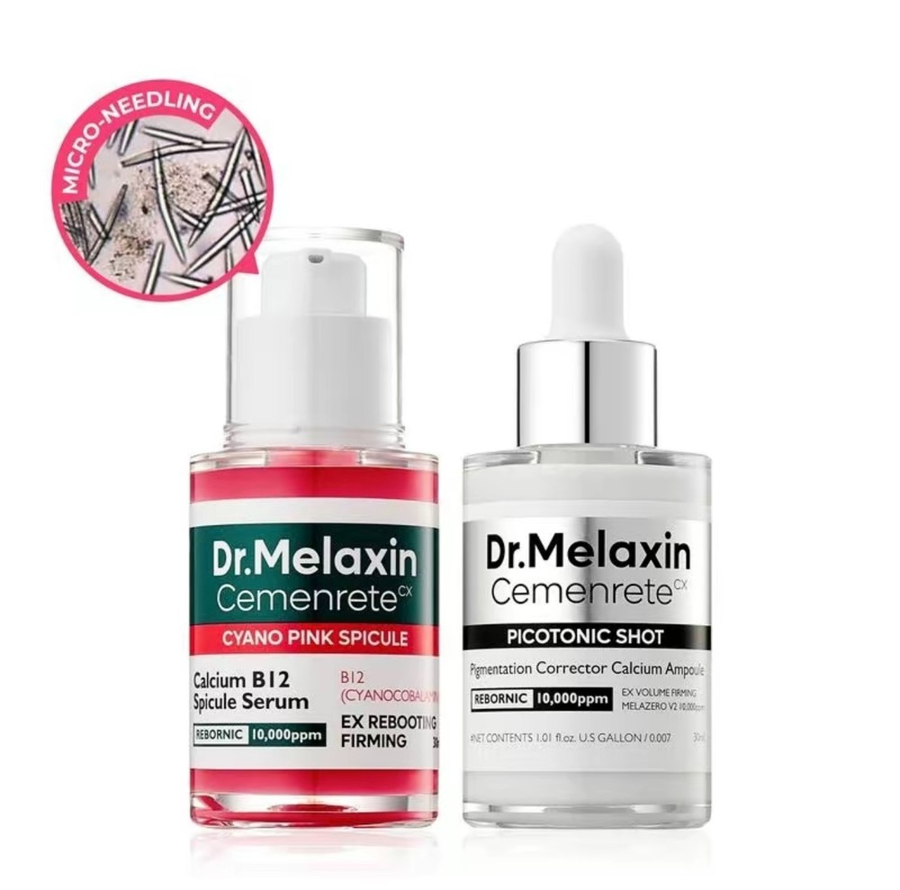 Dr.Melaxin Cemenrete Cyano Pink Spicule Serum with Calcium skin care Two set US