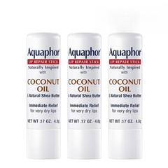 Aquaphor Lip Repair Stick Coconut Oil Shea Hydrates Chapped Lips 0.17oz Pack of