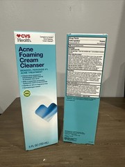 2 CVS ACNE FOAMING FACIAL CREAM CLEANSER ACNE TREATMENT 5oz FREE SHIPPING USA