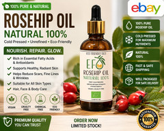 Rosehip Seed Oil 100% Pure Natural Cold Pressed Face Hair Body Moisturizer 50 ml