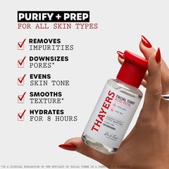 THAYERS Alcohol-Free Rose Petal Witch Hazel Facial 3 Fl Oz (Pack of 1), Clear