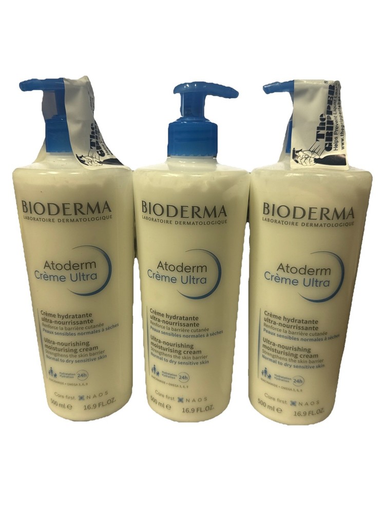 LOT OF 3 Bioderma Atoderm Creme Body Cream Ultra Ultra-nourishing 16.9Fl oz