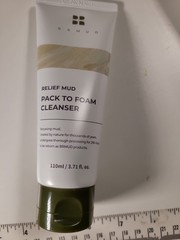 BRMUD Relief Mud, Pack To Foam Cleanser, 3.71 fl oz, Exp. 01/2028