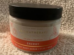 Bath & Body Works BBW Aromatherapy Energy Guava Orange Sea Salt Body Scrub