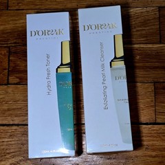 D’OR24K Prestige Exfoliating Pearl Milk Cleanser & Hydra Fresh Toner Set 4fl oz