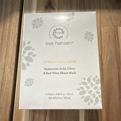 Eve Hansen Hydrating Hyaluronic Acid Citrus Red Wine Sheet Mask 5 Masks for Face