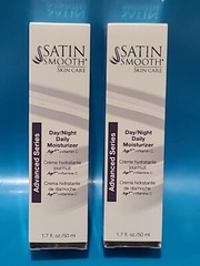 ( LOT OF 2 ) SATIN SMOOTH Skin Care DAY/NIGHT MOISTURIZER Lotion 1.7 oz – Each