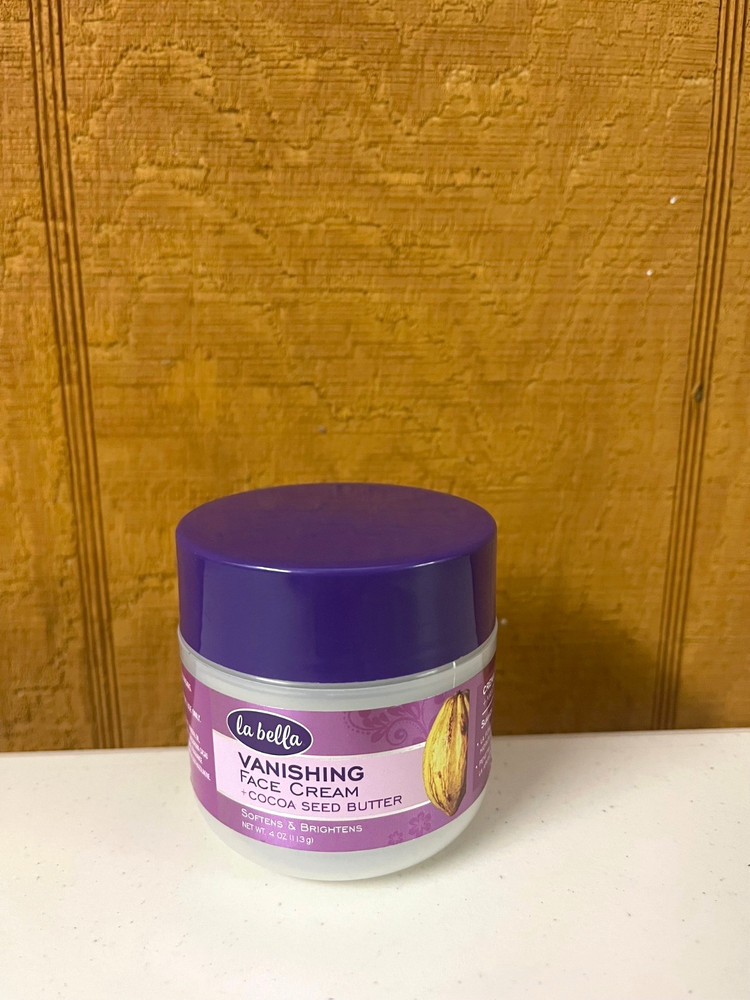 *SEE PHOTO* La Bella Vanishing Face Cream + Cocoa Seed Butter 4 Oz.