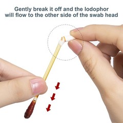 Disposable Iodine Cotton Swabs, Individually Wrapped Medical Iodophor Swabsticks