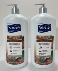 2x SUAVE Nourishing Lotion COCOA SHEA Smoothing BODY LOTION 32 fl oz each – NEW
