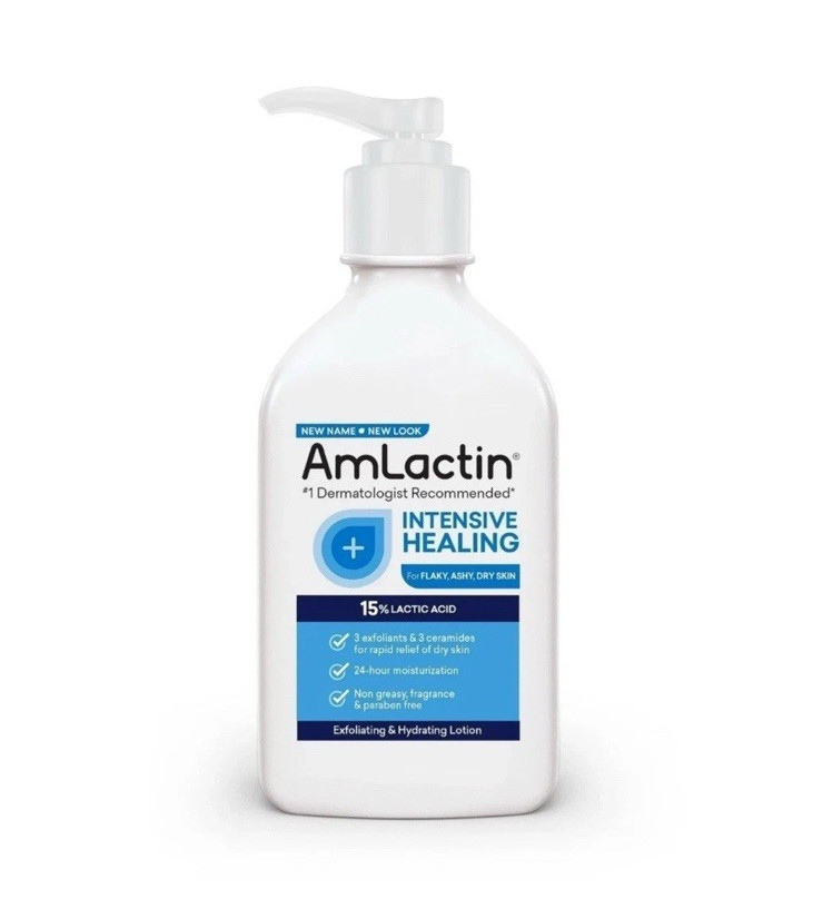 AmLactin Intensive Healing Body Lotion, Fragrance-Free Hydrating Lactic Acid