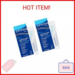 Differin Acne Treatment Gel, 60 Day Supply, Retinoid Treatment for Face with 0.1