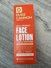 Duke Cannon Daily Defense SPF 32 Face Lotion Lightweight Daily Moisturizer 3.5oz