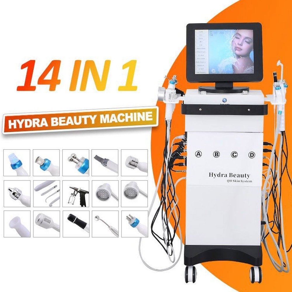 14IN1 Hydra Spa Facial Beauty Machine Dermabrasion Skin Cleaning Face Lift US E0