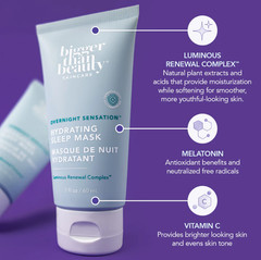 Bigger Than Beauty Skincare Overnight Hydrating Sleep Mask 2 Fluid Ounces New