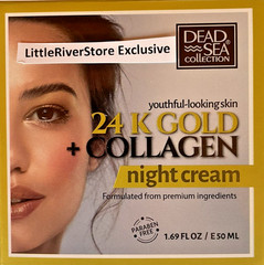 Dead Sea 24K Gold & Collagen Night Cream 1.69 Fl Oz Moisturize Your Skin