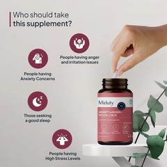 Miduty Anxiety Anger Mood Calm Supplement Helps in Happy Mood – 60N