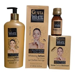 Gluta White Age Defying Lotion Wt Glutathione & Collagen 250ml + Soap+Serum 3in1