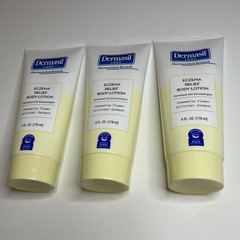 Lot of 3 Dermasil Labs Eczema Relief Body Lotion 6 oz Chamomile & Oatmeal