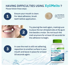 Moisturizing Dry Mouth Relief Stick-On Melts with Xylitol for Day & Night Use
