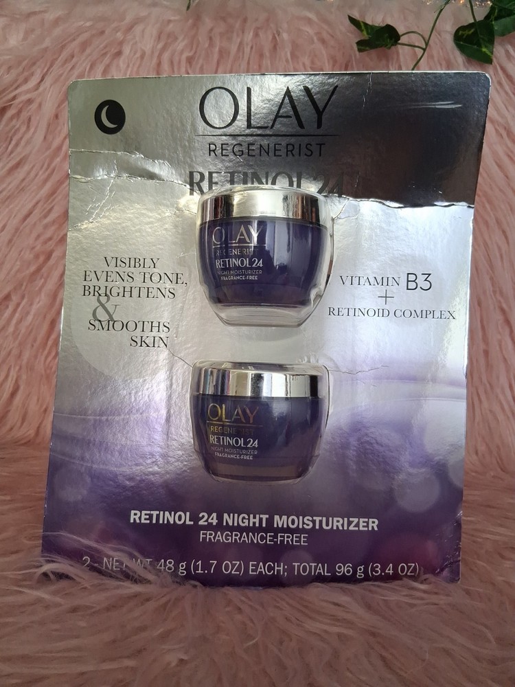 2x Olay Regenerist Retinol 24 Night Facial Moisturizer+Vitamin B3 3.4 OZ *NEW*