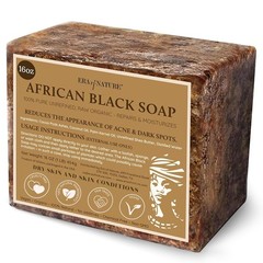 era of nature Best Raw ORGANIC AFRICAN BLACK SOAP, for Dry Skin and Skin Conditi