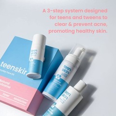 Natural Outcome Teenskin Everyday Face Kit 3-Step Skincare Cleanser Toner Set